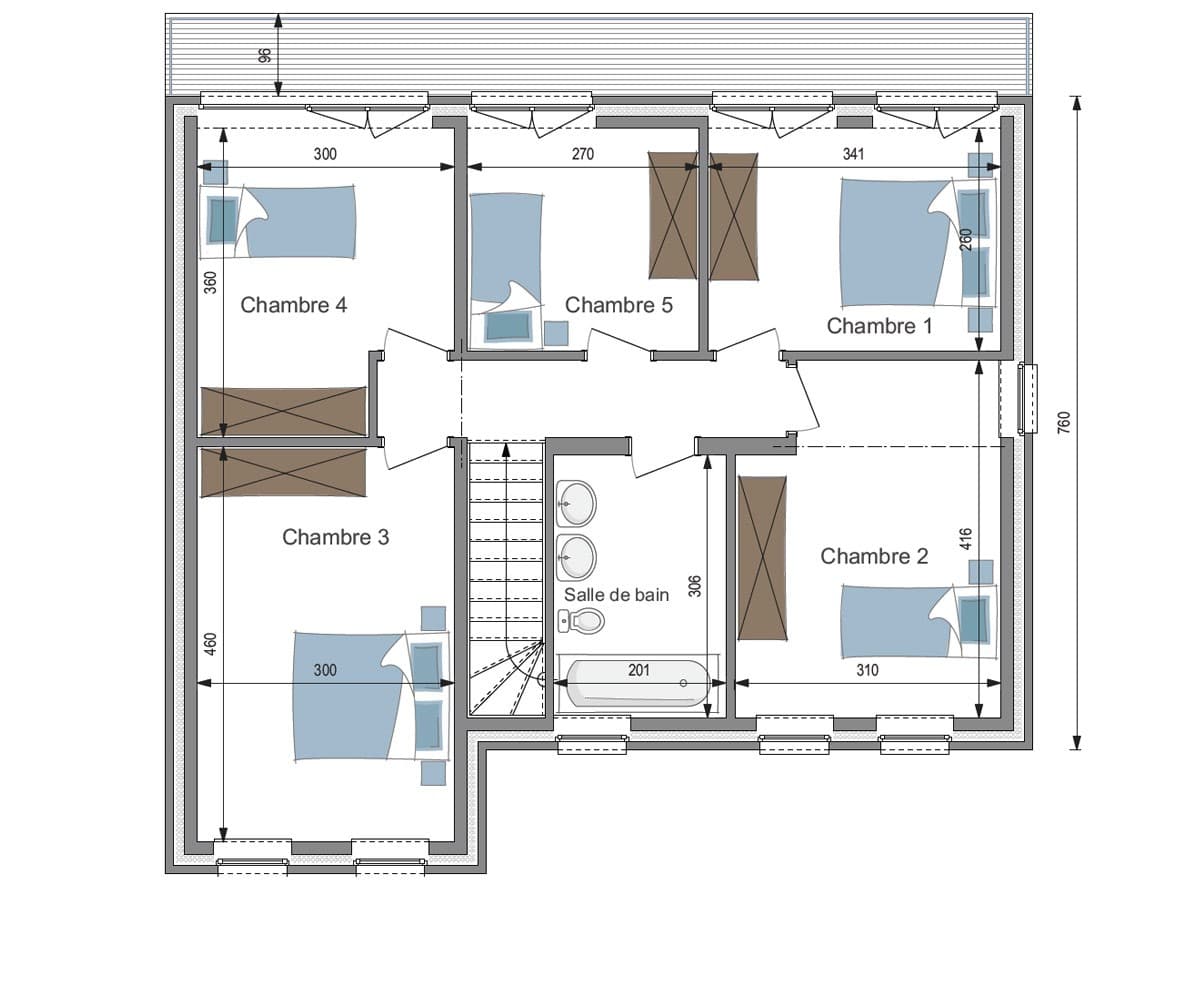 plans maison étage